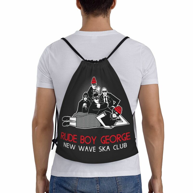 Custom Rude Boy George borse con coulisse per l'allenamento zaini da Yoga donna uomo New Wave Ska Club Sports Gym Sackpack