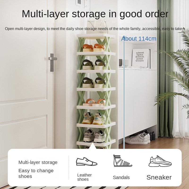 Plastic shoe rack, multi-layer storage shoe cabinets, household dormitory shoe shelves