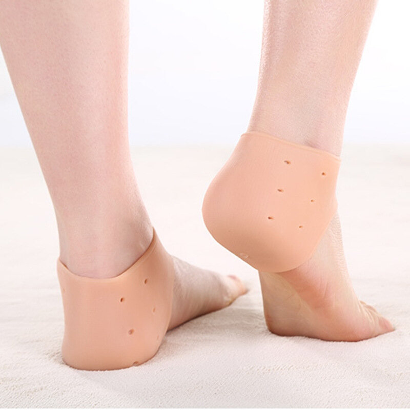 1 par de silicone hidratante gel meias pé protetor de cuidados com a pele anti-deslizamento manutenção rachado pé dor alívio ferramenta
