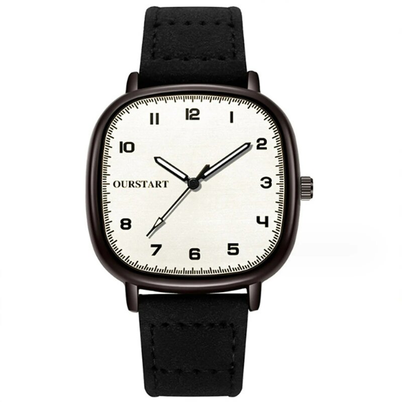 นาฬิกาควอตซ์แนวธุรกิจนาฬิกาควอตซ์สำหรับของขวัญวันเกิดเด็กผู้หญิงผู้ชายสายคาดกำมะหยี่แนวสปอร์ตสีทึบ