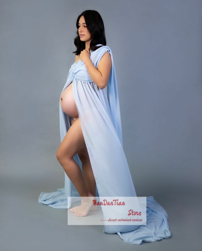 Vestido de maternidad para Sesión de fotos de estudio abierto de gasa
