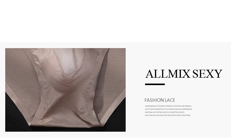 Roupa interior respirável transparente, 3D Ice Silk, confortável, respirável, sem costura, Lingerie Sexy