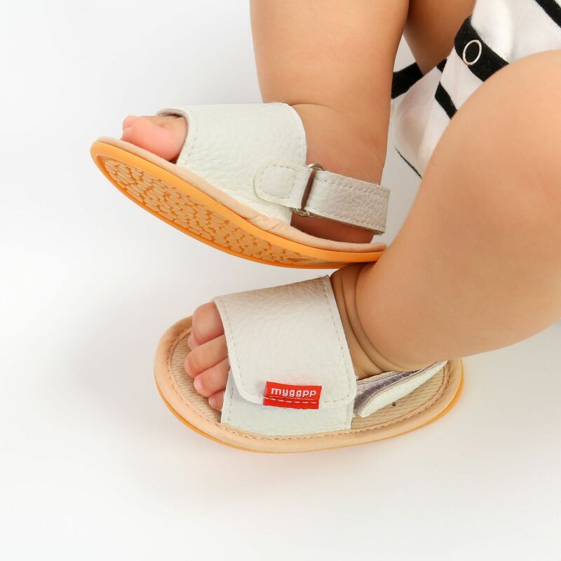 Sandálias anti-derrapante para crianças, Sapatos de berço da moda para meninos e meninas, Sandálias First Walker Baby, Verão