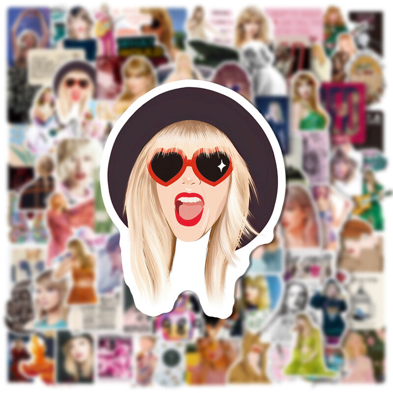 10/30/50/100 Stuks Zanger Taylor Swift Stickers Album Stickers Waterdichte Graffiti Telefoon Gitaar Auto Laptop Kawaii Decoratie Sticker