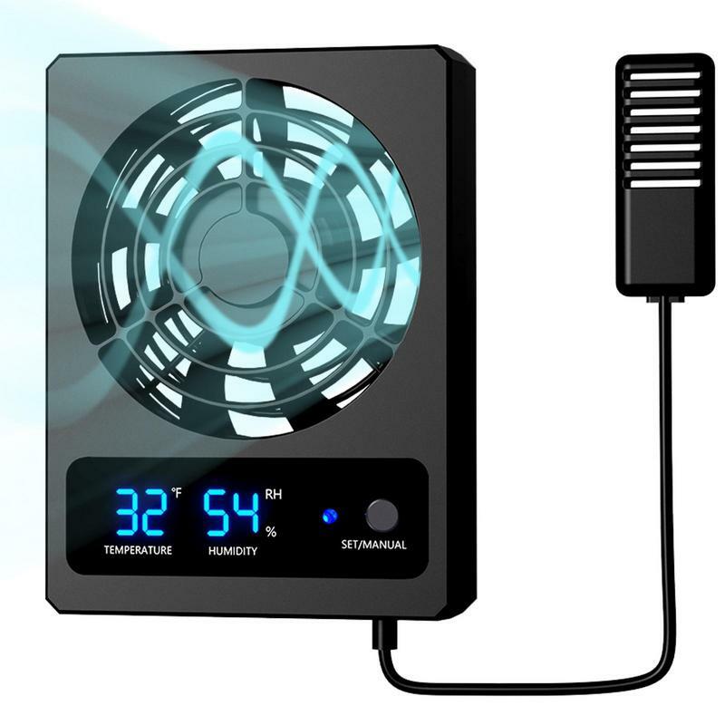 Ventilador de Ventilação para Répteis, Ventilador de Refrigeração Inteligente com Display LED, Vento Forte, Baixo Ruído, Anfíbios, Répteis, Serpentes
