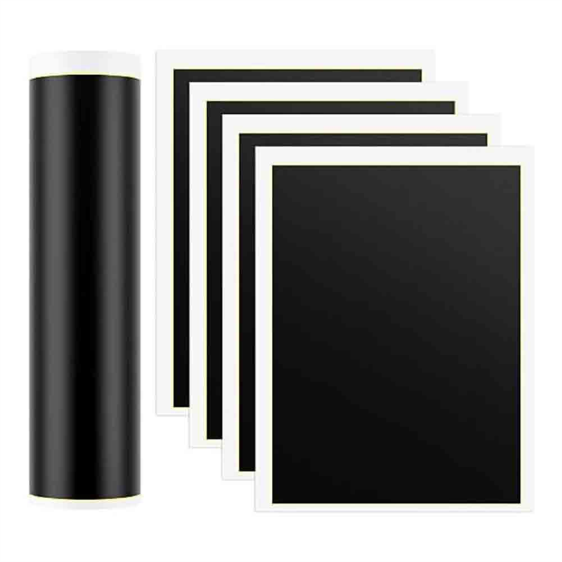 Papel de grabado láser para Metal, vidrio, cerámica, negro, 4 piezas, 39x27cm
