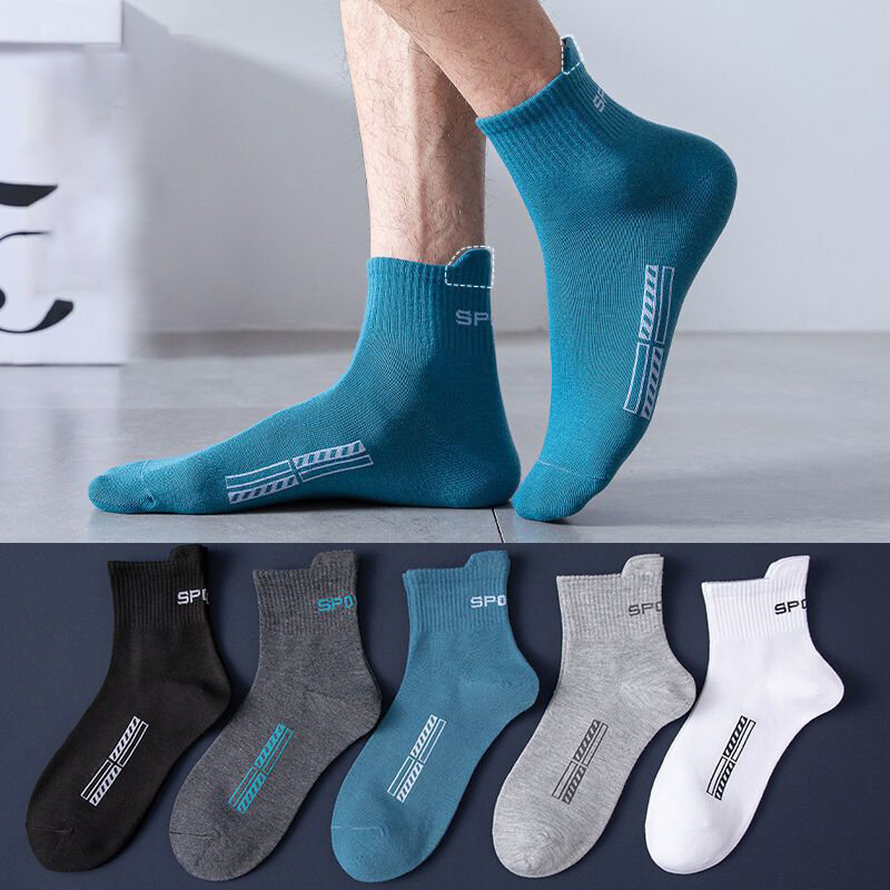 Nowy 10 Pairs wysokiej jakości dużo mężczyźni skarpetki Casual oddychające długie skarpetki bawełniane skarpety Run skarpety sportowe skarpetki mężczyźni duże size38-45