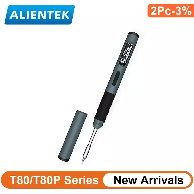 Умный паяльник ALIENTEK T80 T80P PD 65 Вт QC, портативные инструменты для электросварки и ремонта, регулируемая постоянная температура