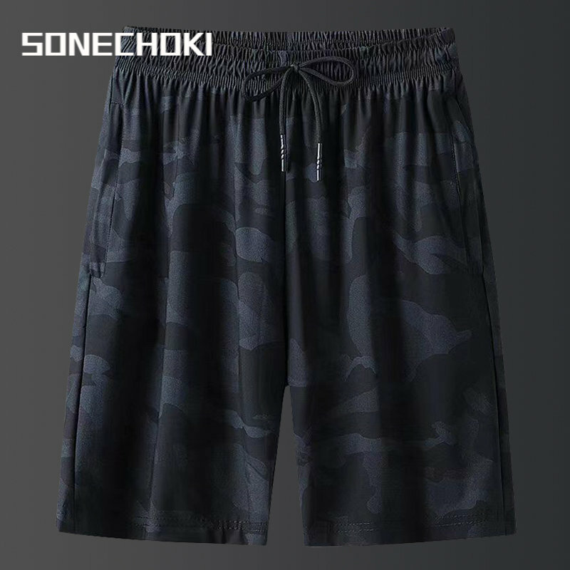 Plus Size Running Shorts Men Camouflage Basketball Sport Gym Mesh Breathable Shorts Fitness Training Workout Bottom Male Casual