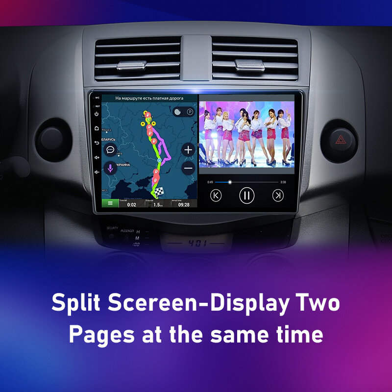 Автомобильный радиоприемник Srnubi 9 "Android 12 для Toyota RAV4 Rav 4 2005 - 2013 мультимедийный плеер 2Din Carplay DSP навигация GPS 4G стерео DVD