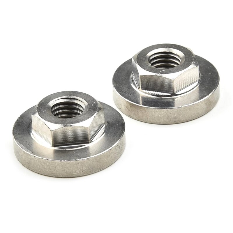 2Pcs Thread Replacement Grinder Inner Outer Flange Nut Set Tools For 14mm Spindle Thread Power Tool D20 21