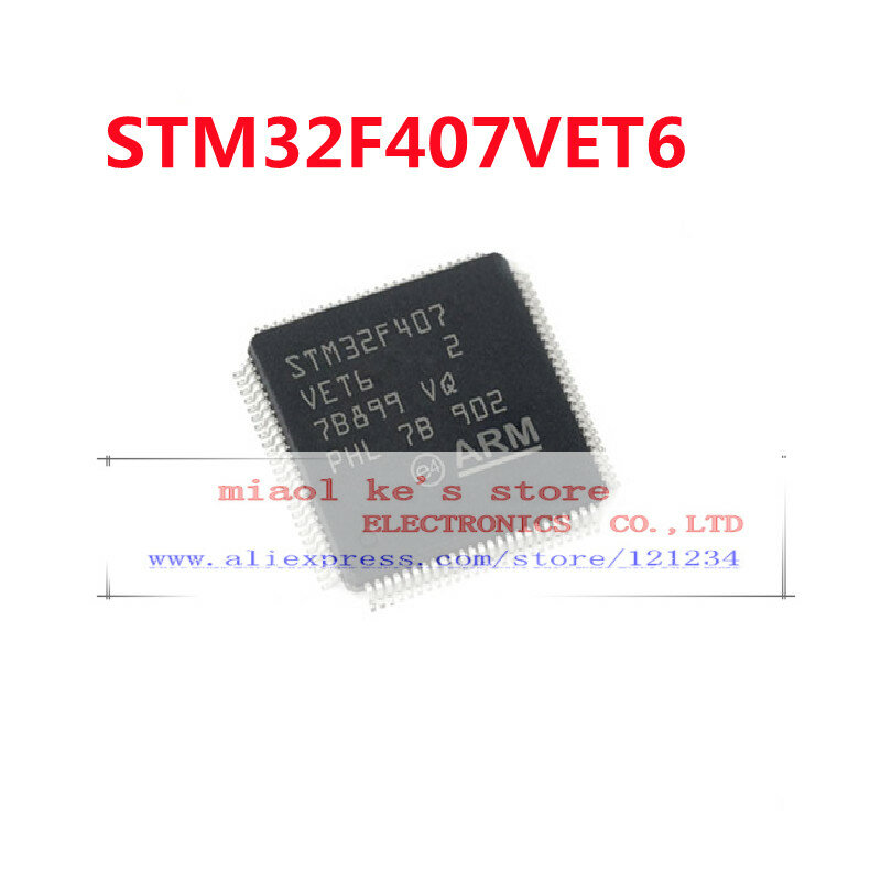 [1 قطعة/الوحدة] 100% جديد الأصلي STM32F407VET6 STM32 عالية الأداء MCU STM32F4 سلسلة رقاقة واحدة متحكم LQFP-100