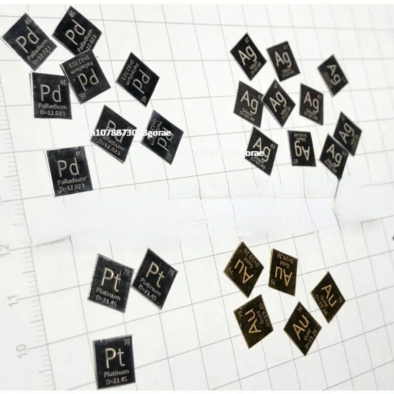 Personalizzato [serie tavola periodica in metallo prezioso] periodo in lamiera d'oro foglio d'oro phenotype foglio d'oro puro Au9999