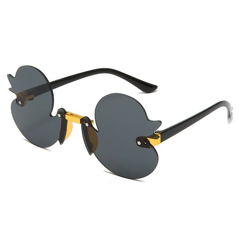 Модные детские солнцезащитные очки без оправы мультяшная утка солнцезащитные очки с защитой от ультрафиолета декоративные очки для детей