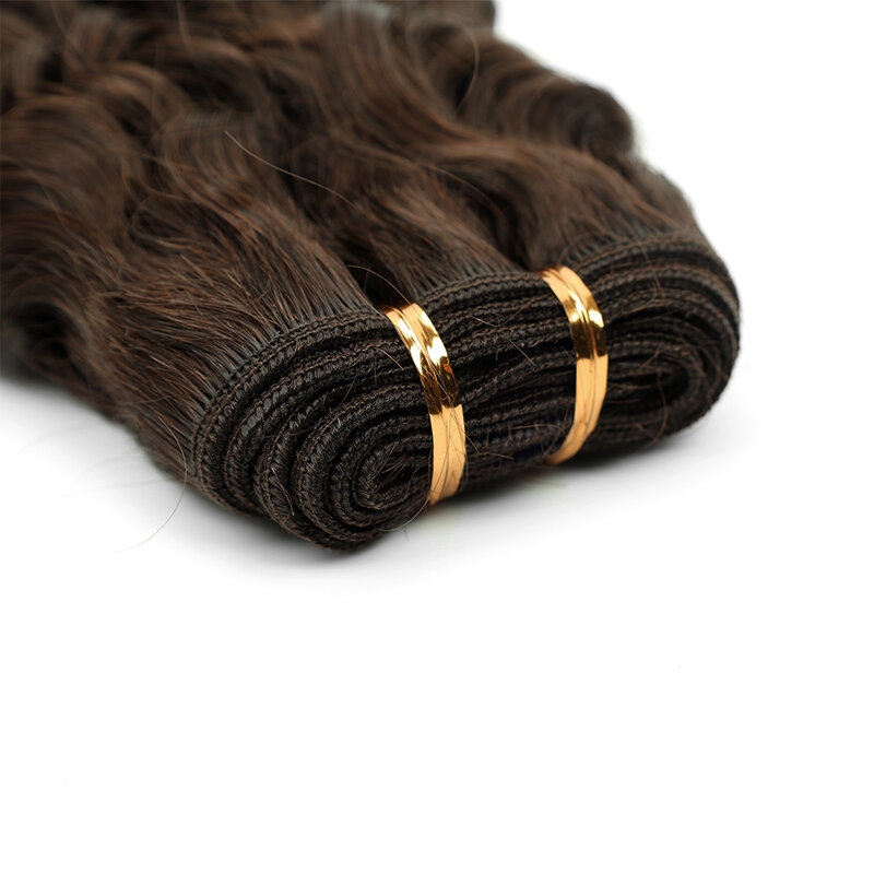 Lovevol 100% Menselijk Haar Bundels Braziliaanse Natuurlijke Krullende Weaves Inslag Machine Gemaakt Remy Hair Donkerbruin Haar Bundels 12 "Tot 18"
