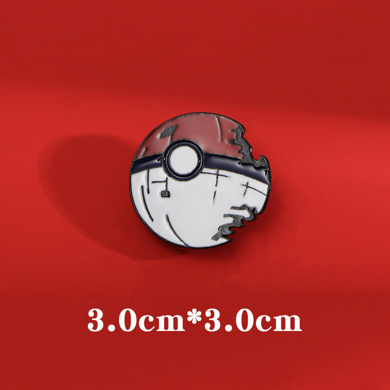Broche Pokemon Poké Ball en métal, personnages de dessin animé Kawaii, jouets, modèle de sac Pikachu Gengar, accessoires de décoration, épingle cadeaux pour enfants