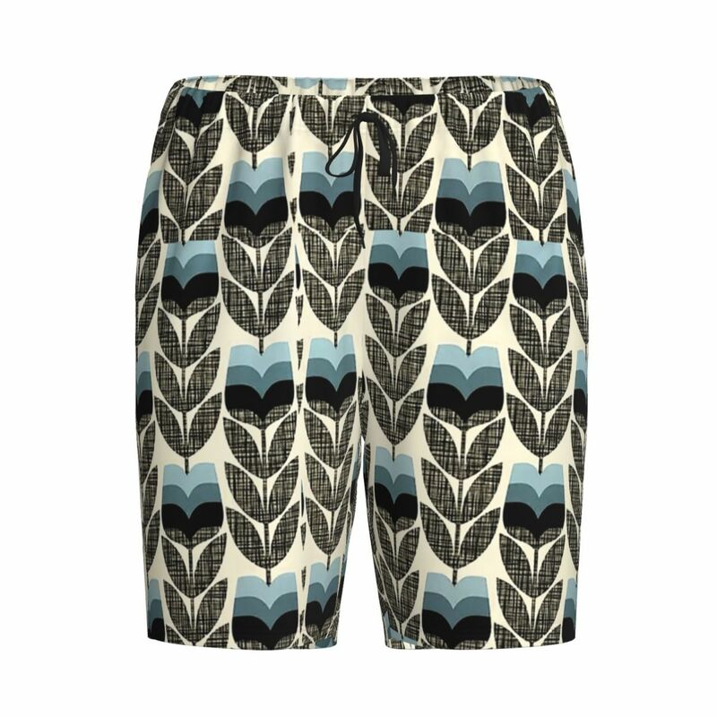 Custom Orla Kiely Scandinavian Multi-stem Pajama Bottoms Men Lounge Sleep Shorts Stretch Sleepwear Pjs with Pockets