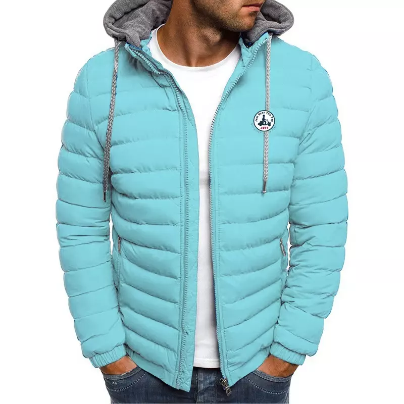 JOTT 남성용 재킷, 가을 및 겨울 재킷, 운동복 및 레저 웨어, 면 후드 재킷, 경량 겨울 다운 재킷