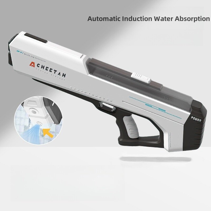 Электрический водяной пистолет, автоматическое поглощение воды, летняя уличная Боевая интерактивная игрушка для пляжного бассейна, игровое оружие для взрослых и детей