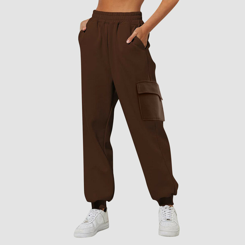女性のハイウエストのゆったりとしたジョギングパンツ,快適なジョギングパンツ,ドローストリング付きの短いフリーススウェットパンツ