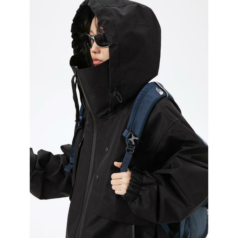 Простая однотонная функциональная уличная куртка для мужчин и женщин 2024 Весна Ретро горная универсальная верхняя одежда с капюшоном пальто
