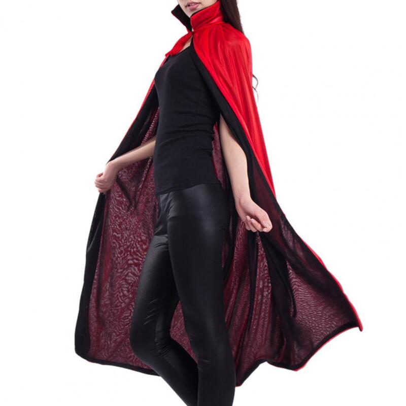 ハロウィーンの手ぬぐいユニセックス黒赤の衣装ロール演奏二層レースアップハイカラーコスプレケープパーティー