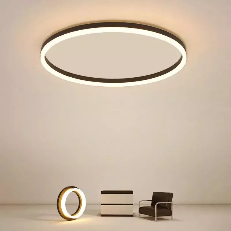 Moderna Circular Lâmpada do teto LED, Dimmable Luz, Interior Luminária, Sala de estar, Varanda, Berçário, Quarto, Home Decor