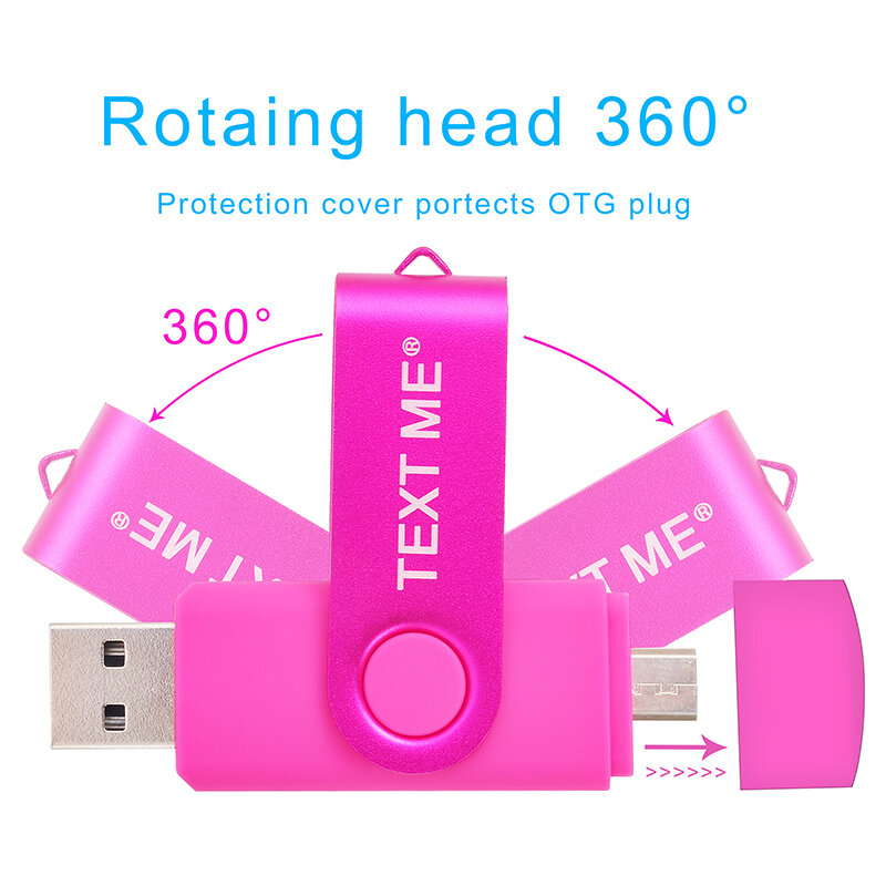 USB-флеш-накопитель TEXT ME, OTG, 64 ГБ, 32 ГБ, 16 ГБ, 8 Гб