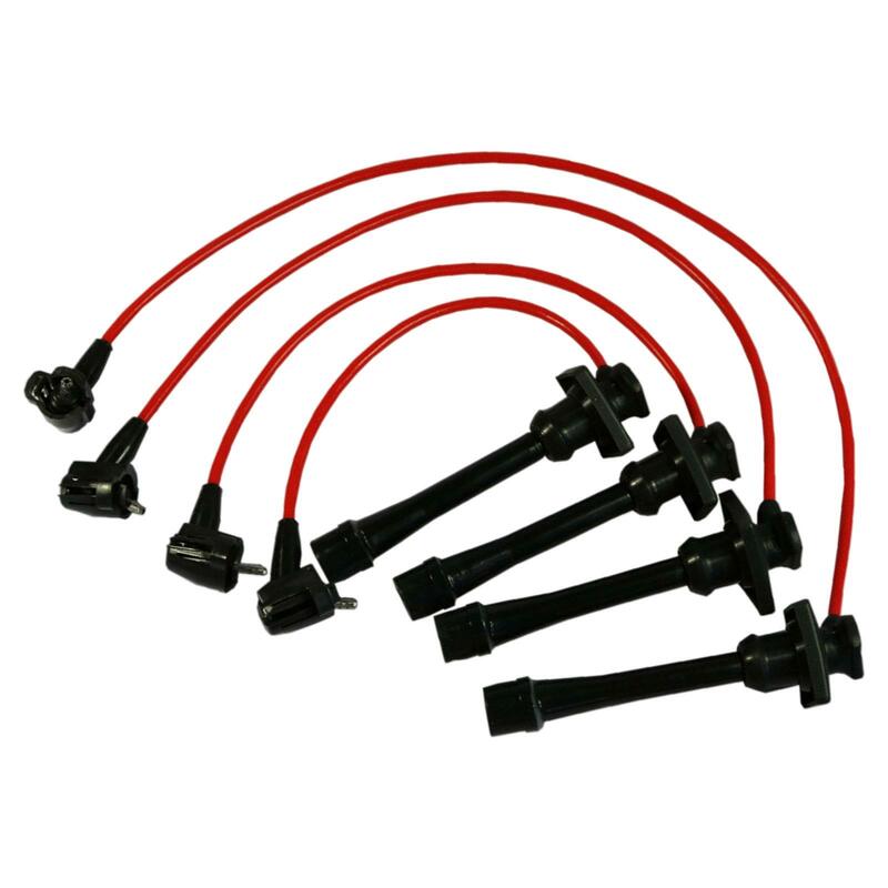4x Spark Plug Wires, 90919-22327, 4 Spark Plugs, Silicone Ignition Cable Kit Fit