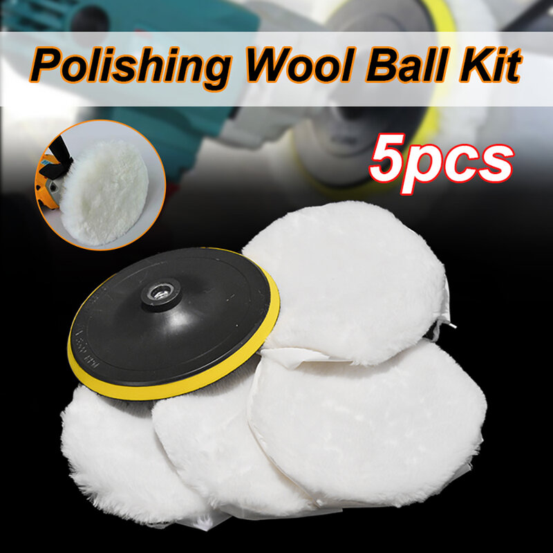Disco de polimento de lã para carro, encerar, polir, cuidar da pintura do carro, polir, acessórios de lavagem automática, 75-180mm