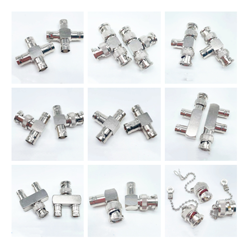 Q9 BNC Tee Type 3way Splitter Connector BNC  Male To BNC 2X Double Female Adapter