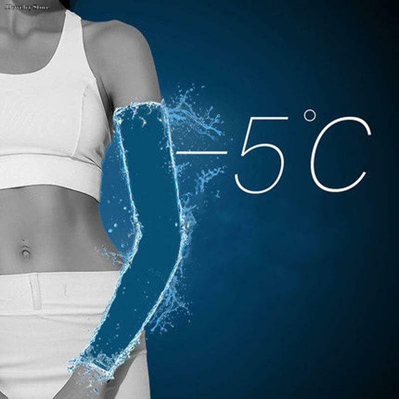 New 1Pair Ice Silk Sleeve Sunscreen Cuff Arm Sleeves Anti-Slip Summer Men Women Gloves Outdoor Riding Uv Sun Protect