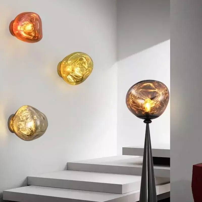 Led Lava Wall Lamp Light Nordic Postmodern Led Glass Wall Lights for Living Room Hallway Bedroom Wall Decoration Lamps