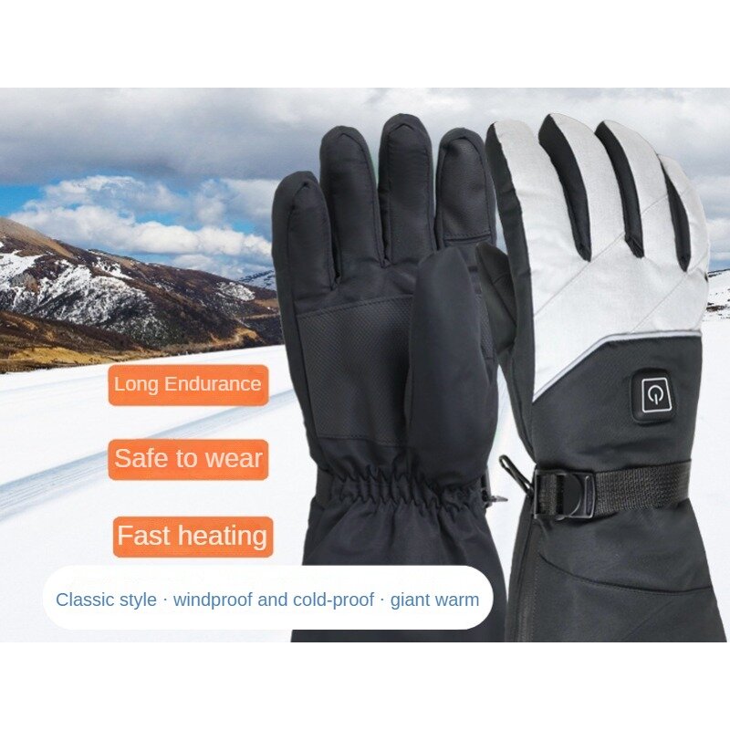 Умные Зимние перчатки для катания на велосипеде с электрическим подогревом и теплоизоляцией