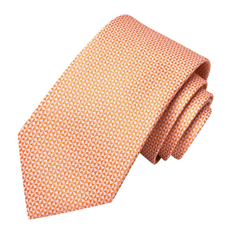 ربطة عنق برتقالي حديث مصمم ربطة عنق أنيقة للرجال ، ربطة عنق جاكار ، إكسسوار لحفل الزفاف ، حفلة تجارية ، أزرار أكمام منديل