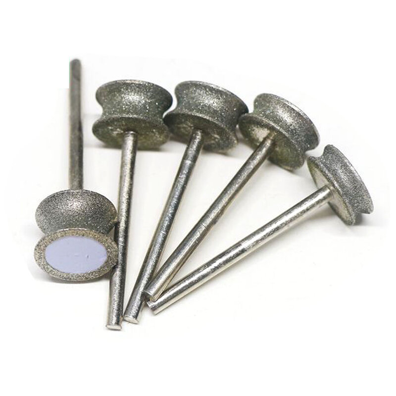 3/4/5/6/8mm cekung berlian abrasif kaca bulat Gerinda manik gelang cincin giok ukiran roda pemoles 3mm Shank