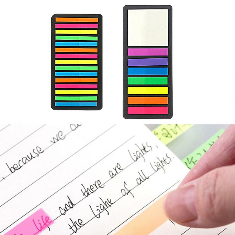 Etiquetas adhesivas autoadhesivas fluorescentes, marcador de página, planificador, Bloc de notas