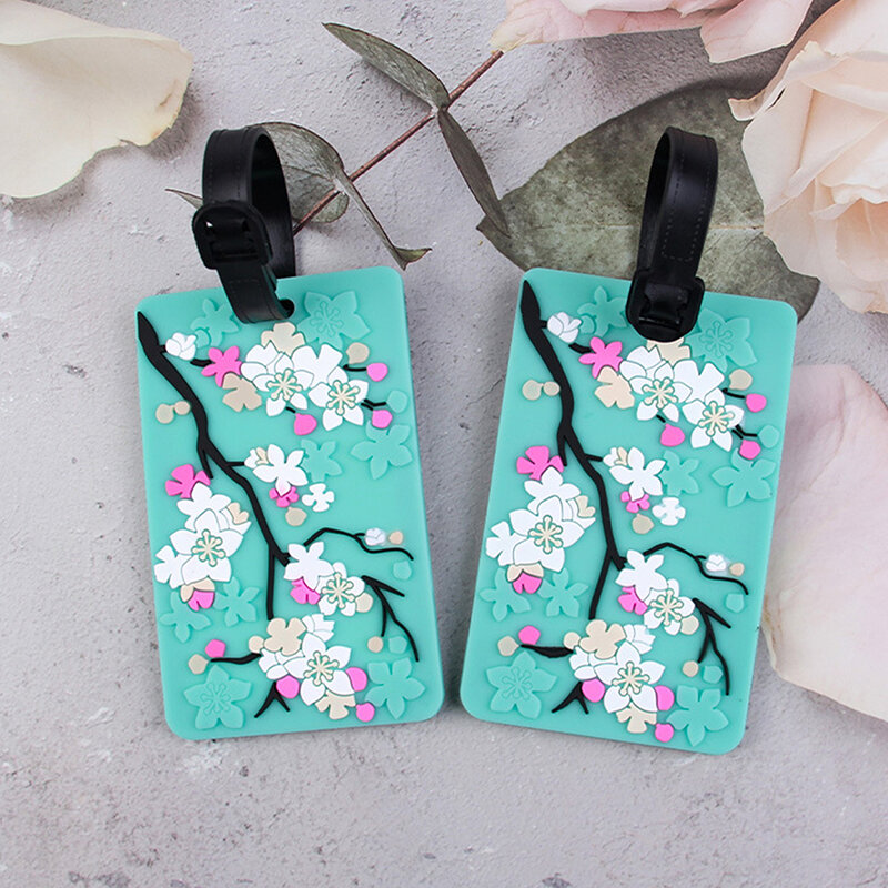 1PC Flower Pattern Travel Tag Suitcase ID Address Anti-lost Pendant Baggage Boarding Tag Portable Label Luggage Accessories
