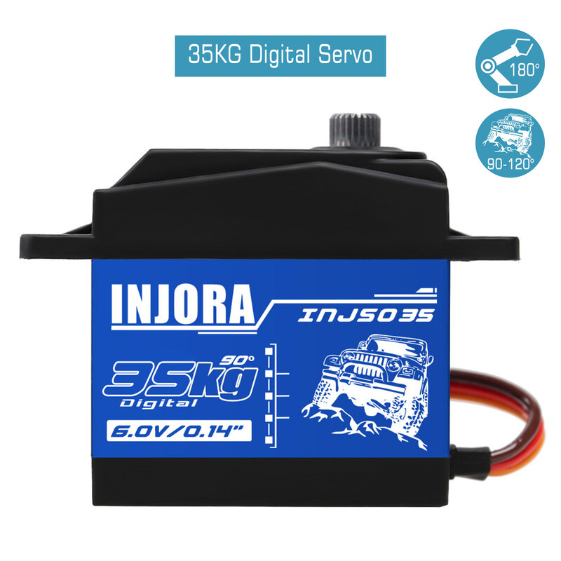 Injora-大トルクデジタルサーボ、防水rc車クローラSCX10トラックロボット、アップグレード部品、INJS025、INJS035、25キロ、35キロ