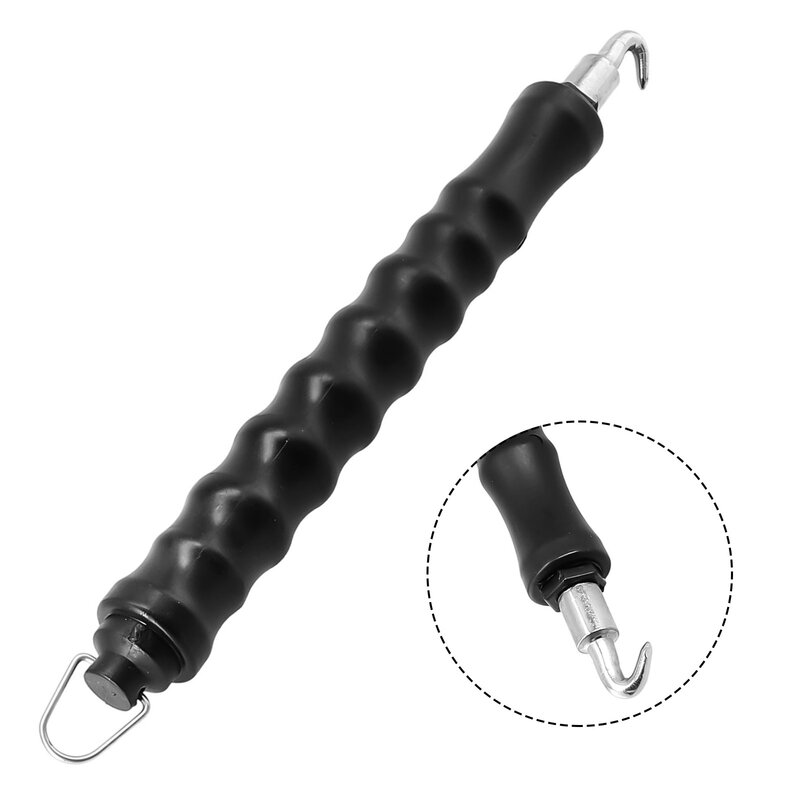 Полуавтоматическая стальная резиновая ручка 12 дюймов с крючком для швартовки, строительный Выдвижной Инструмент для вязания арматуры