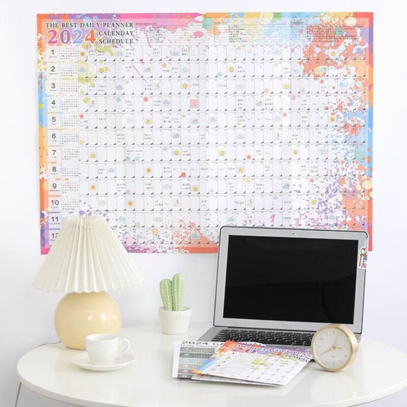 Yearly Weekly Annual 2024 Wall Calendar Planner Easy To Use To Do List Simplicity 2024 Calendar Schedule Planner