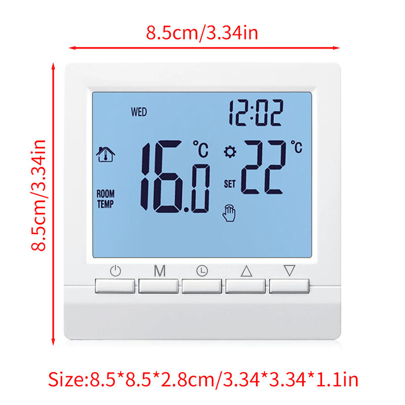 Regolatore di temperatura intelligente programmabile del termostato per la temperatura elettrica della caldaia dell'acqua/gas del riscaldamento del pavimento