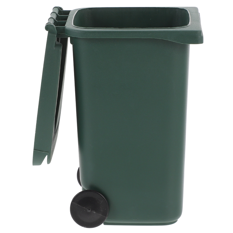 Cubo de basura con tapa para escritorio, soporte para bolígrafo, Mini contenedor de basura para el hogar, almacenamiento de desechos