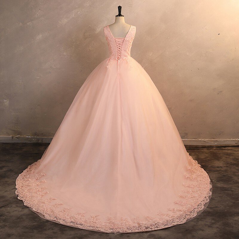 Ashley Gloria Sweet Quinceanera Dresses Classic Lace Party Dress V-neck Ball Gown Formal Dress For Girls 2024 New