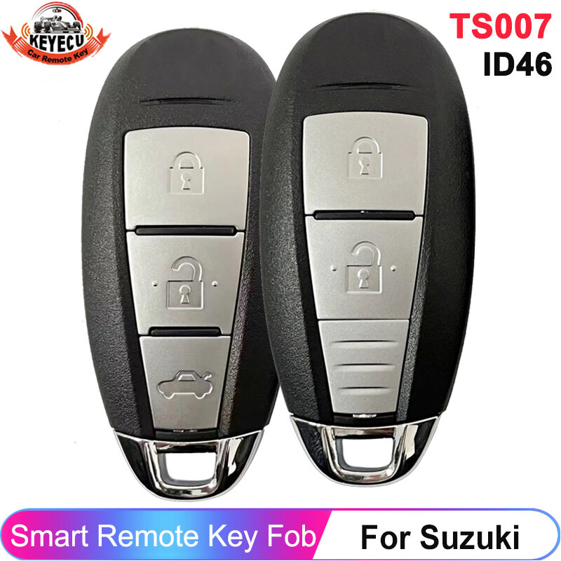 Keyecu Ts007 Ts008 Voor Suzuki Swift Kizashi Sx4 Vitara 2010 - 2016 315/433Mhz Smart Key Remote Id46 Id47 Chip P/N: 37172-71l00