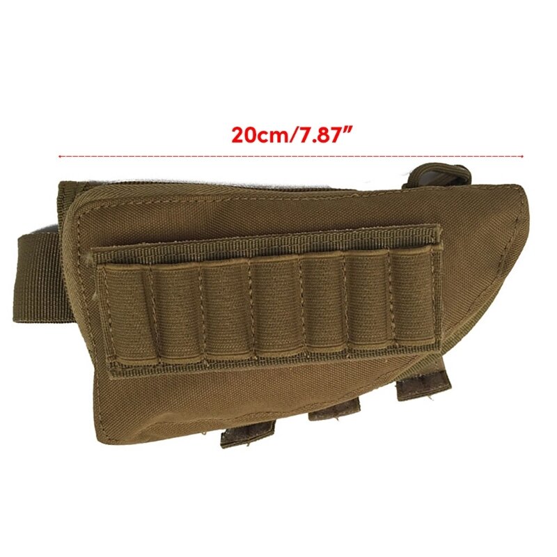 Bolsa para descanso mejillas culata táctica ajustable para exteriores, soporte para cartuchos caza, bolsa H58D