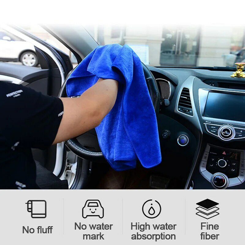Asciugamano per autolavaggio SEAMETAL 160x60cm asciugamani per la pulizia ad alto assorbimento d'acqua in microfibra 400GSM panno per l'asciugatura del lavaggio dell'auto morbido addensato