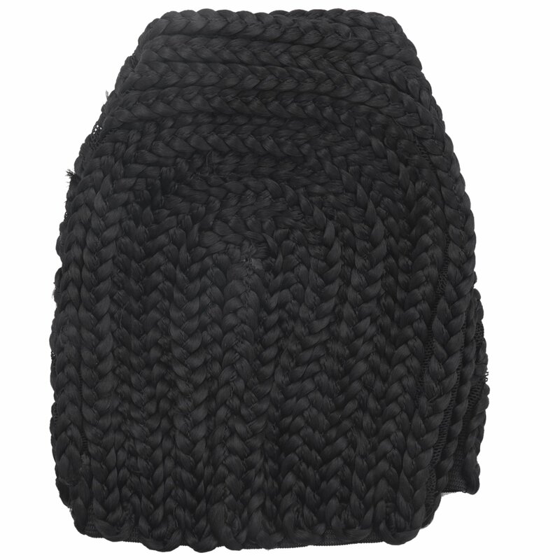Super Elastic Cornrow Cap for Weave Crochet Braid Wig Caps for Making Wigs Top Quality Weaving Braid Cap Wig Net Black Color 1Pc