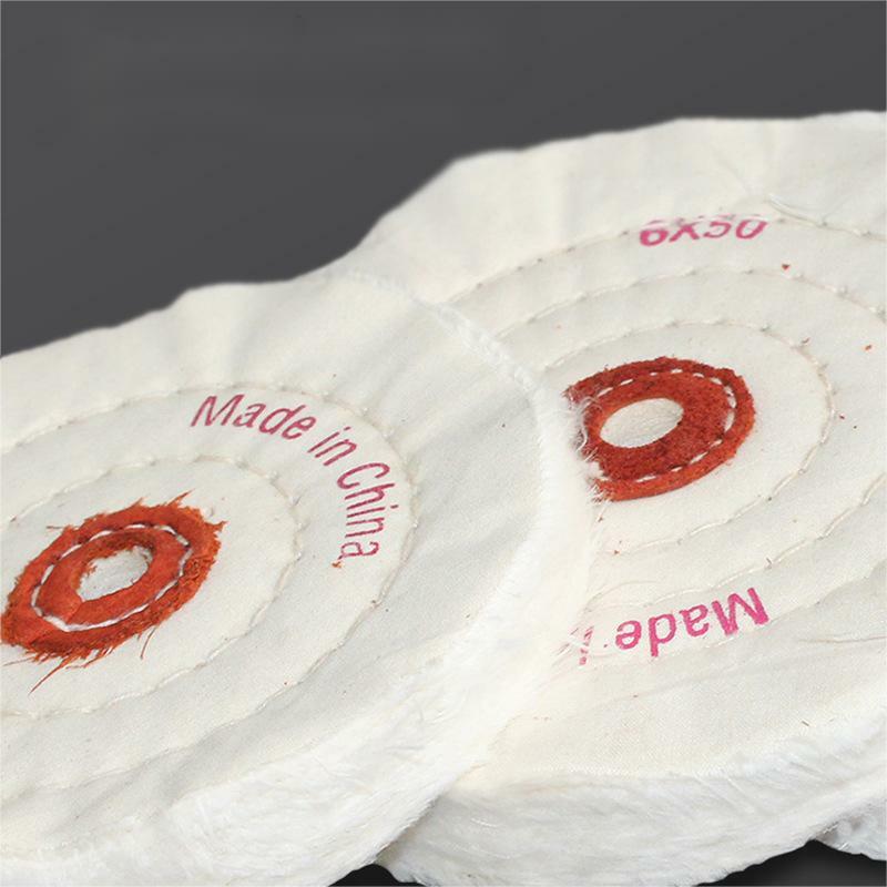 50-290mm White Cotton Lint Cloth Buffing Wheel Gold Silver Jewelry Mirror Polishing Wheel 50 Layers