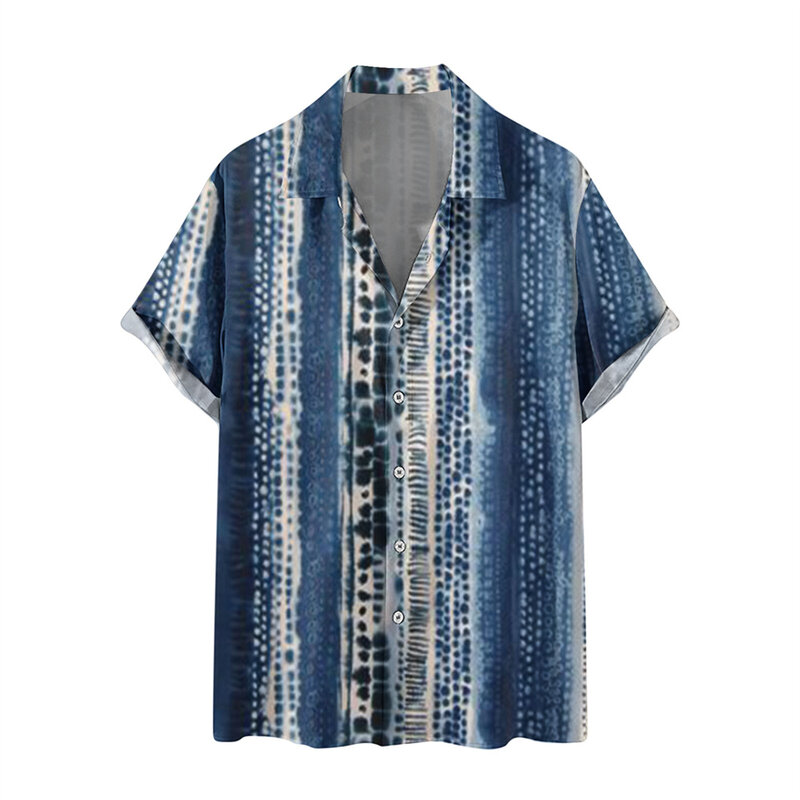 남성용 하와이안 3D 프린트 오버사이즈 셔츠, 해변 레저, 거리 휴가 의류, 여름